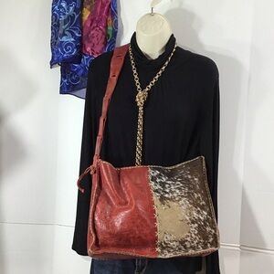 Sulay Rodriguez handmade leather cow hair crossbody